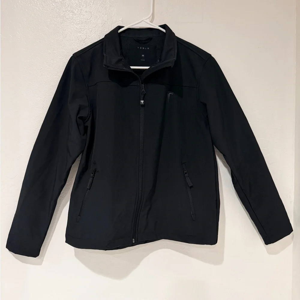 Tesla Black Women's Softshell Employee Corporate Full Zip Jacket Size M